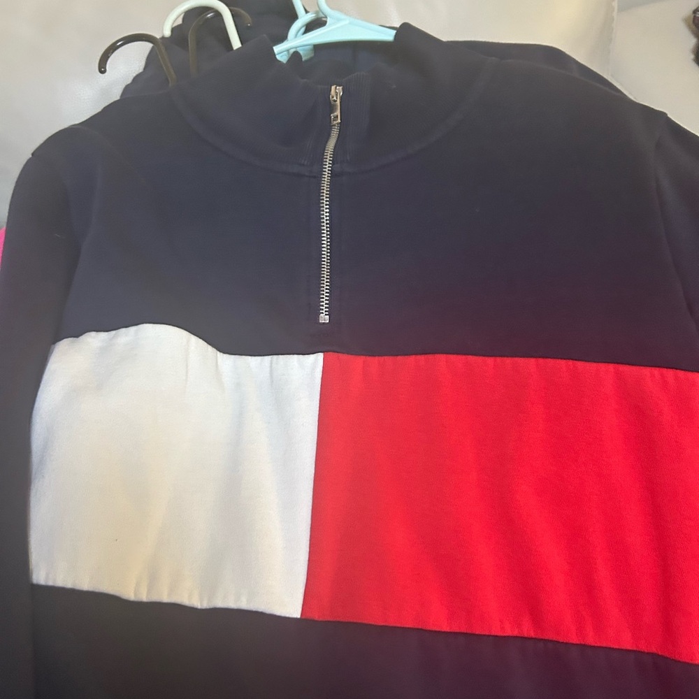 Tommy Hilfiger Colorblock Zip-Up Sweater